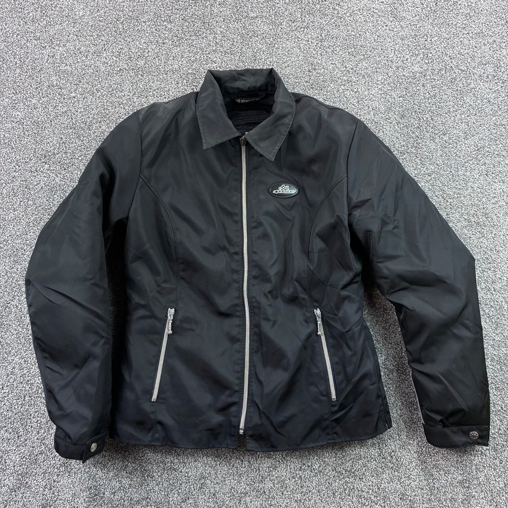 Alpinestars Motorcycle Jacket Womens Medium Black Padded Armored Biker Motocross